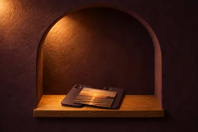 Two phones face-down side by side with one printed photograph resting across both.
